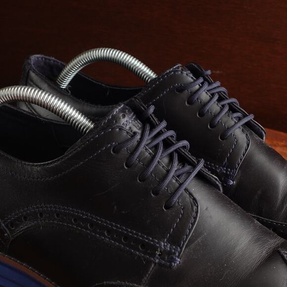 Cole Haan Oxfords Mens SZ 9.5M Blue Leather Wingtip Business Casual Shoes C35627 main image 11